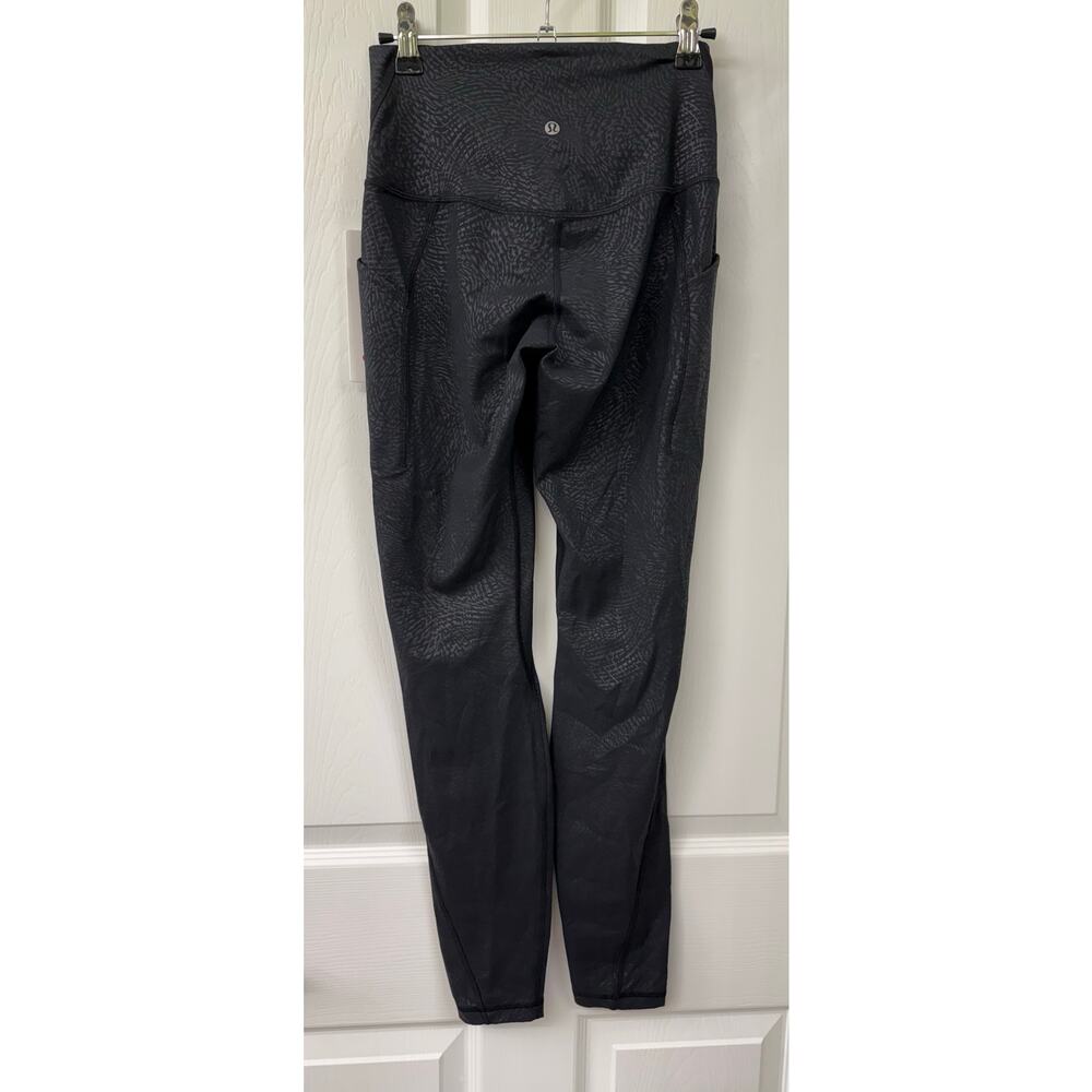 Lululemon Align High Rise 28" Pockets black gray textured NWT $128 6 Nulu - Picture 4 of 5